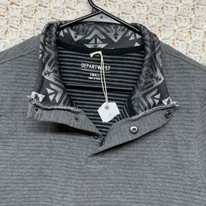 New Departwest Pullover Jacket Mens S  Aztec Tribal Neck 1/4 Snap Western Fleece